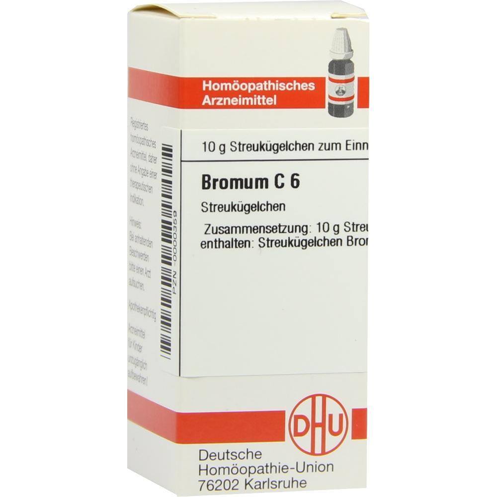 Eine Packung hom&ouml;opathischer Streuk&uuml;gelchen namens Bromum C6.