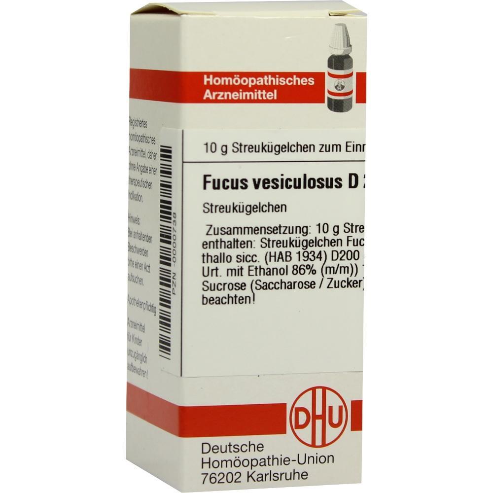 Wei&szlig;e Verpackung mit hom&ouml;opathischem Mittel "Fucus vesiculosus D4".