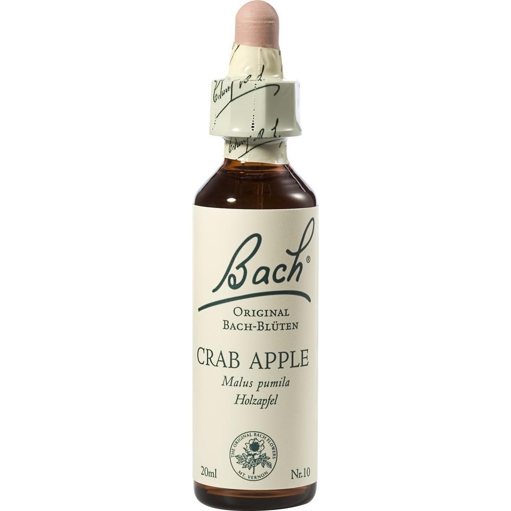 Eine braune Flasche Bachbl&uuml;tentropfen mit dem Etikett "Crab Apple".
