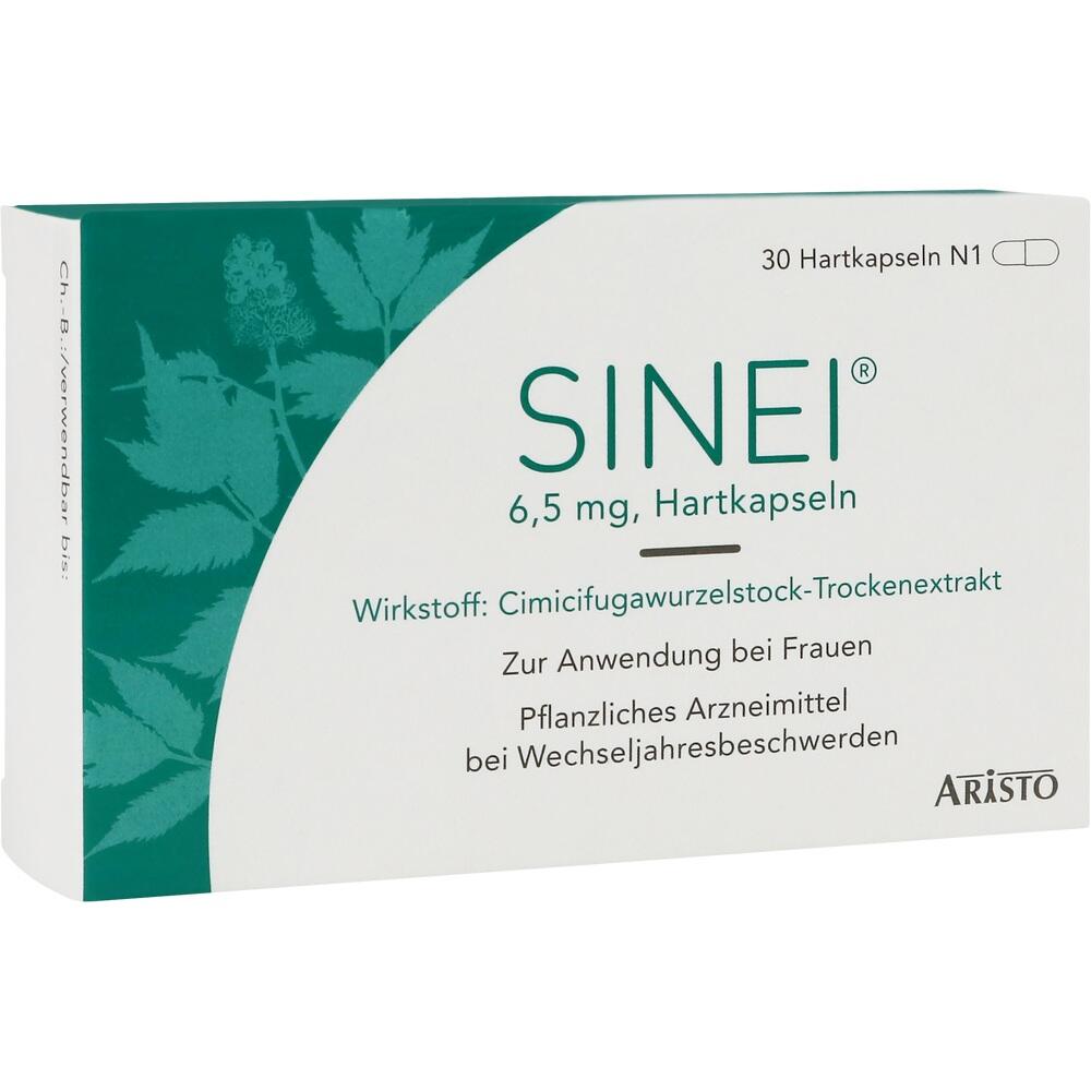 Packung mit pflanzlichen Kapseln f&uuml;r Frauen bei Wechseljahresbeschwerden.