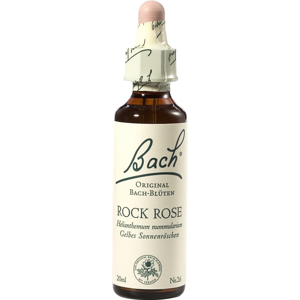 Braune Flasche mit Pipette und Etikett "Bach Original Bach-Bl&uuml;ten Rock Rose".
