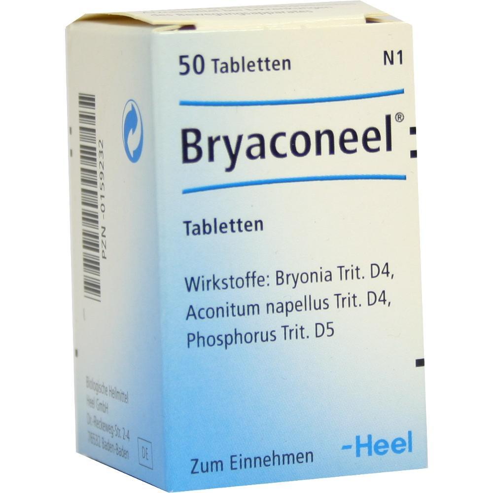 Eine Schachtel mit Bryaconeel-Tabletten zur Einnahme.