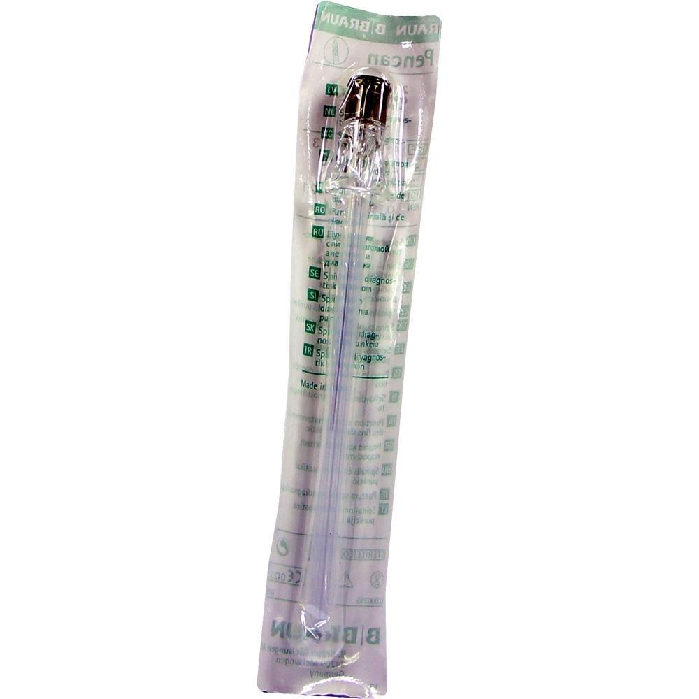 Eine sterile medizinische Nadel in einer Verpackung.