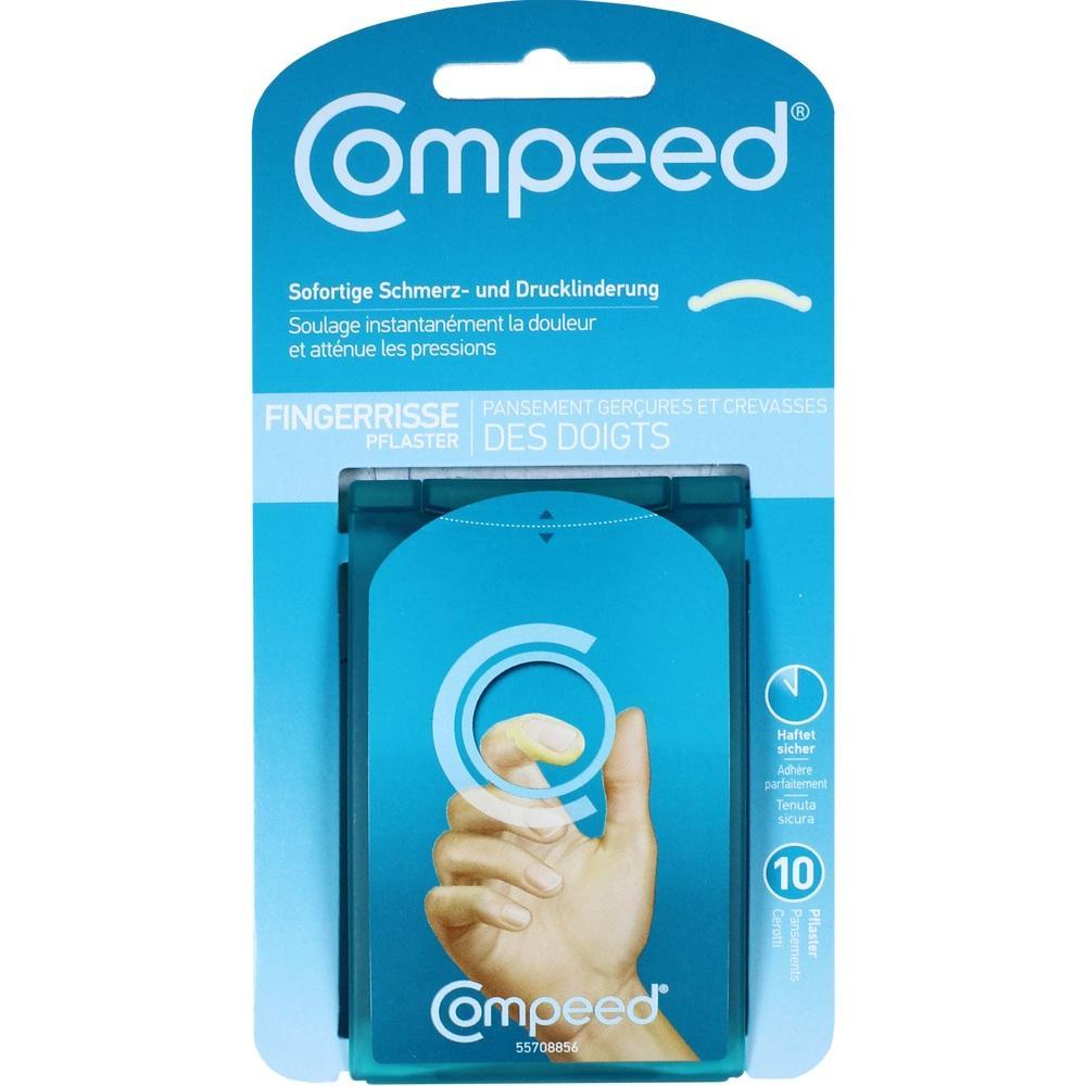 Eine Packung Compeed-Pflaster gegen Finger-Risse.
