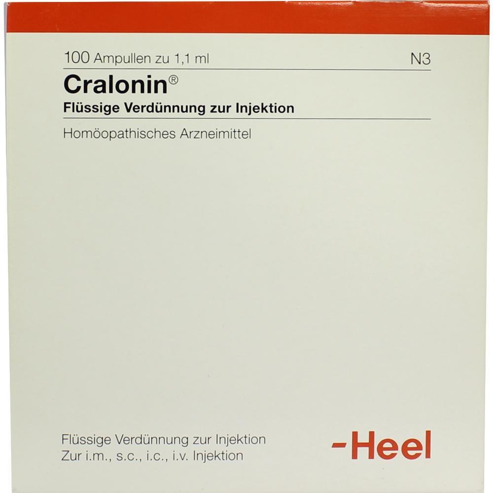 Schachtel mit hom&ouml;opathischem Injektionsmittel namens Cralonin von Heel.