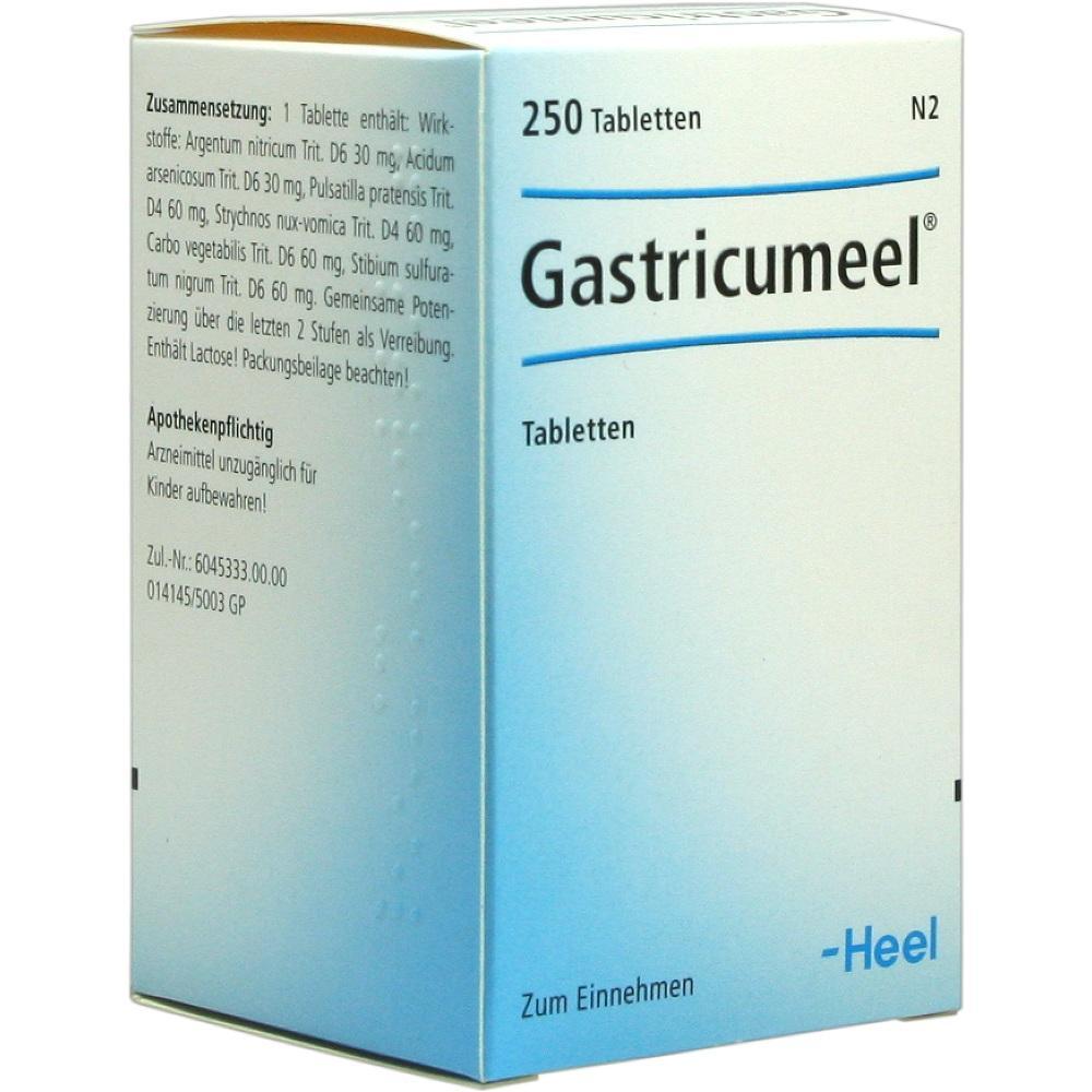 Eine Medikamentenverpackung mit dem Namen "Gastricumeel".