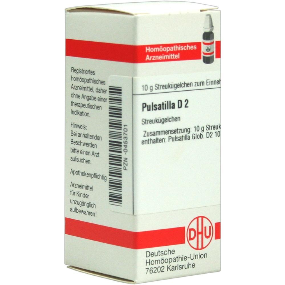 Schachtel mit hom&ouml;opathischen Streuk&uuml;gelchen namens Pulsatilla D2.