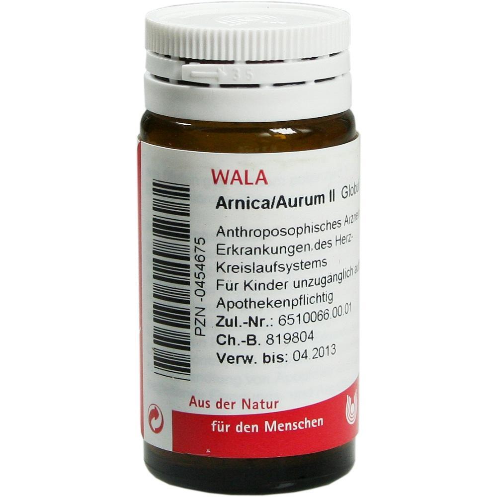 Braunes Fläschchen mit Etikett für homöopathische Globuli, Arzneimittelkennzeichnung sichtbar.