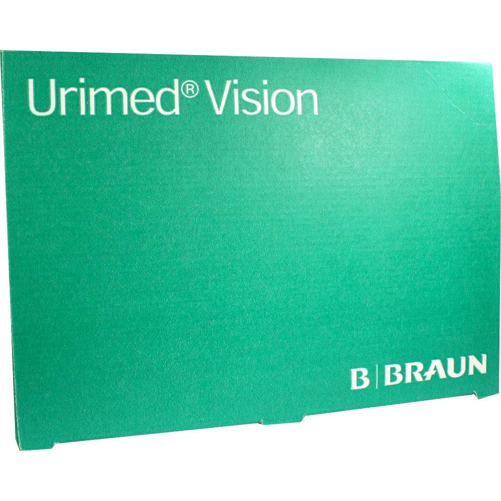 Grüne Verpackung mit weißem Text: "Urimed Vision" und "B. Braun".