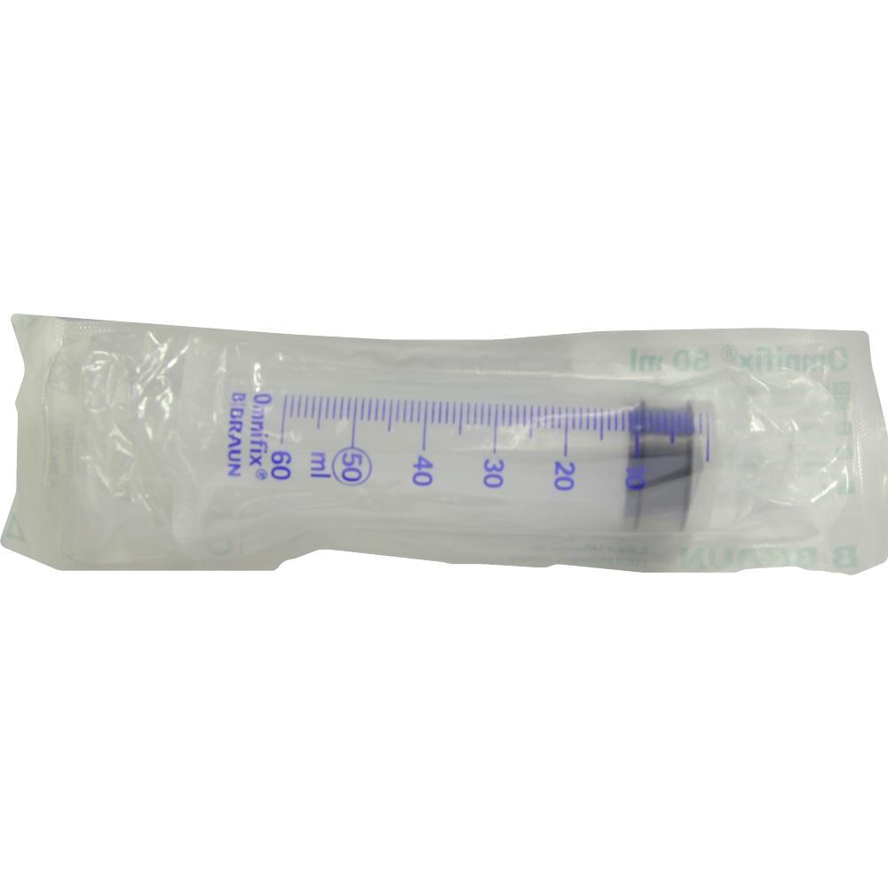 Große Spritze in Plastikverpackung, skaliert bis 60 ml.