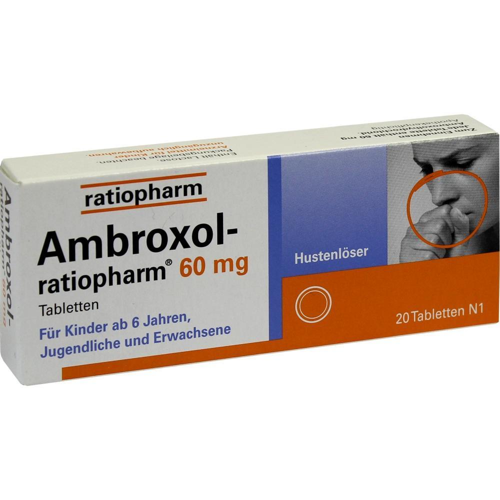 Die Verpackung von Ambroxol-Tabletten f&uuml;r Husten bei Kindern ab 6 Jahren.