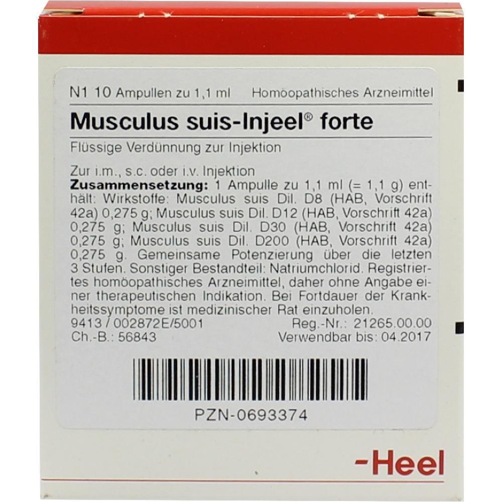 Verpackung eines hom&ouml;opathischen Arzneimittels zur Injektion mit detaillierten Angaben.