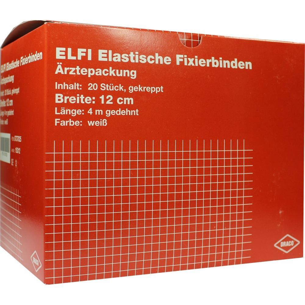Rote Verpackung mit elastischen Verb&auml;nden, Breite 12 cm, L&auml;nge 4 m, 20 St&uuml;ck, Farbe wei&szlig;.