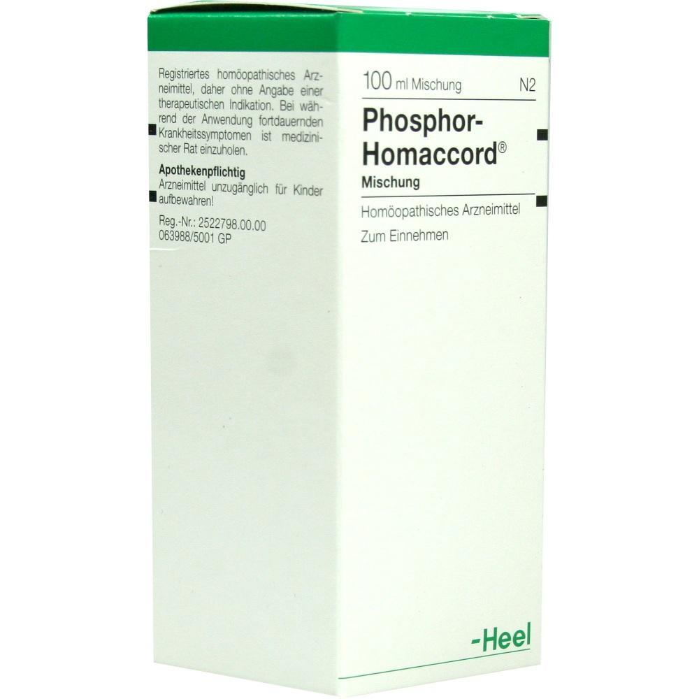 Wei&szlig;e Verpackung f&uuml;r hom&ouml;opathisches Medikament "Phosphor-Homaccord".