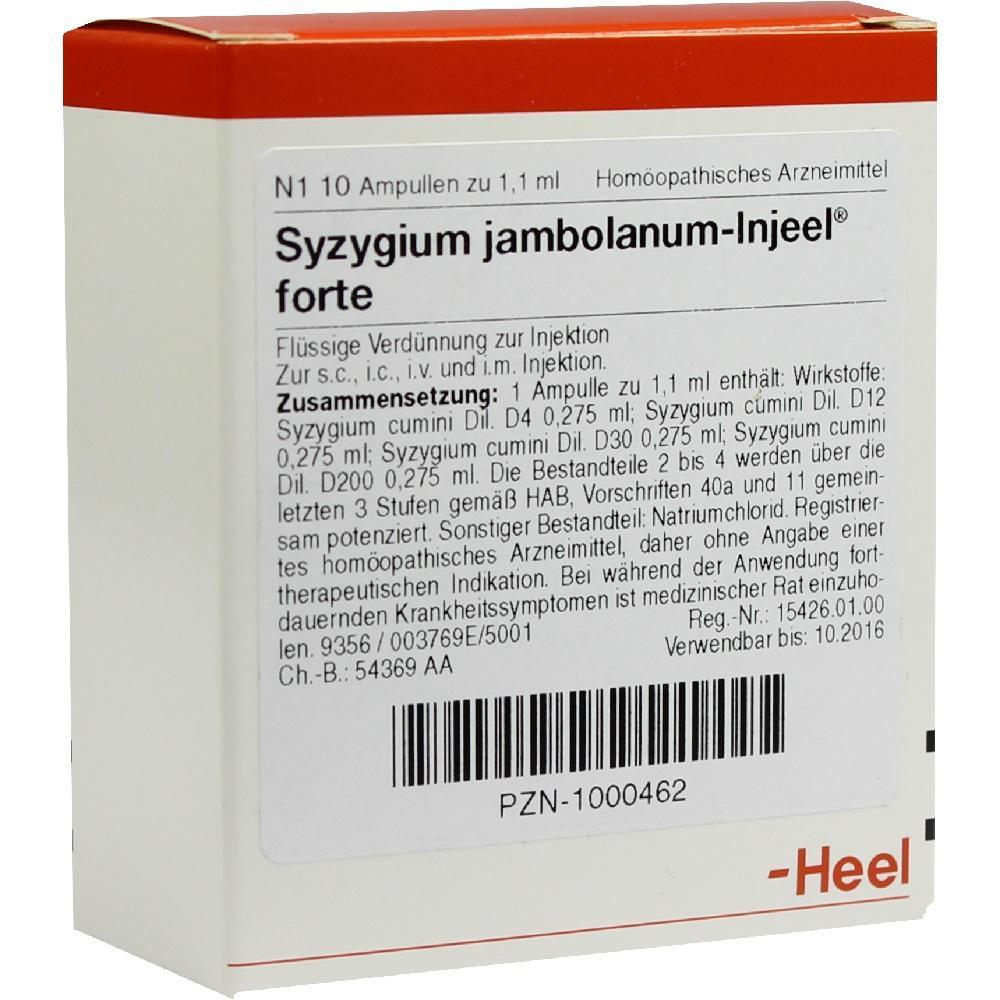 Verpackung eines hom&ouml;opathischen Mittels mit Ampullen zur Injektion.
