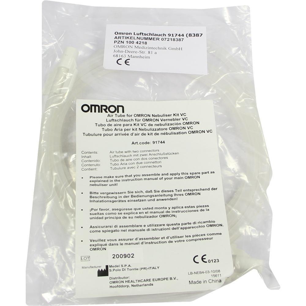 Kunststoffverpackung mit einem Luftschlauch f&uuml;r den OMRON Vernebler VC.