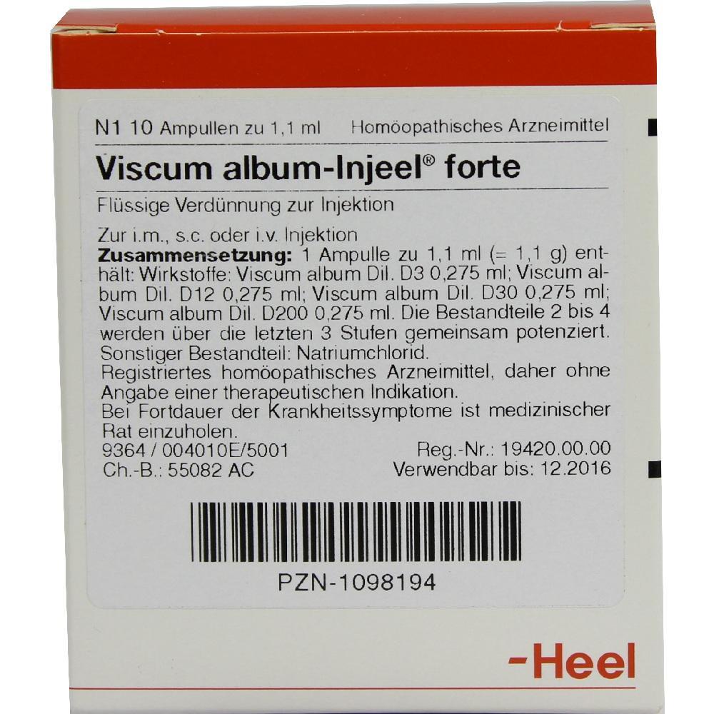 Verpackung von hom&ouml;opathischem Arzneimittel "Viscum album-Injeel forte".