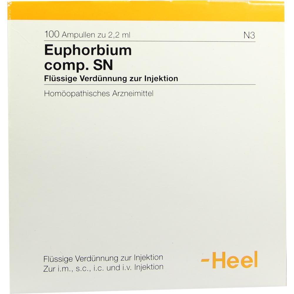 Eine Packung mit 100 Ampullen eines hom&ouml;opathischen Arzneimittels zur Injektion.