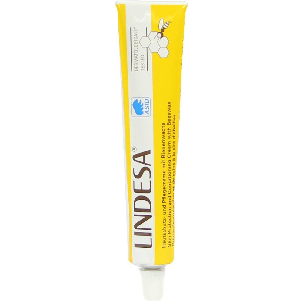 Gelbe Tube von Lindesa Handcreme mit Bienenwachs.