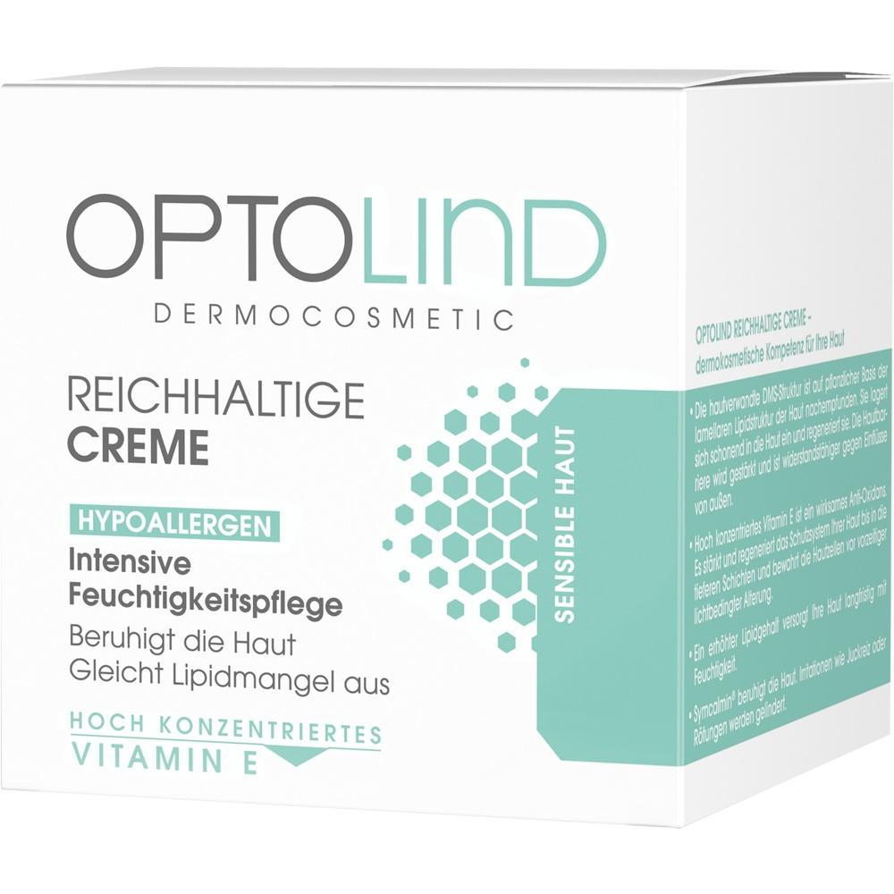 Wei&szlig;e Creme-Verpackung mit grauem und gr&uuml;nem Text &uuml;ber Feuchtigkeitspflege f&uuml;r sensible Haut.