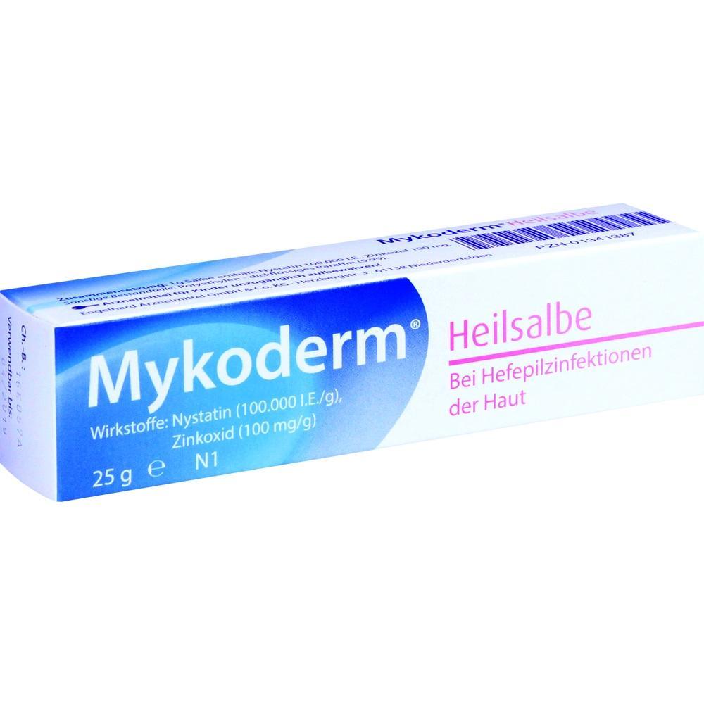 Eine Mykoderm-Heilsalbe f&uuml;r Hautinfektionen.