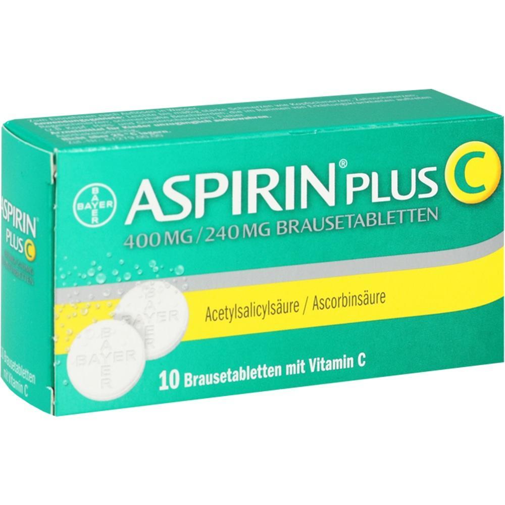Gr&uuml;ne Packung Aspirin Plus C Brausetabletten mit Vitamin C.