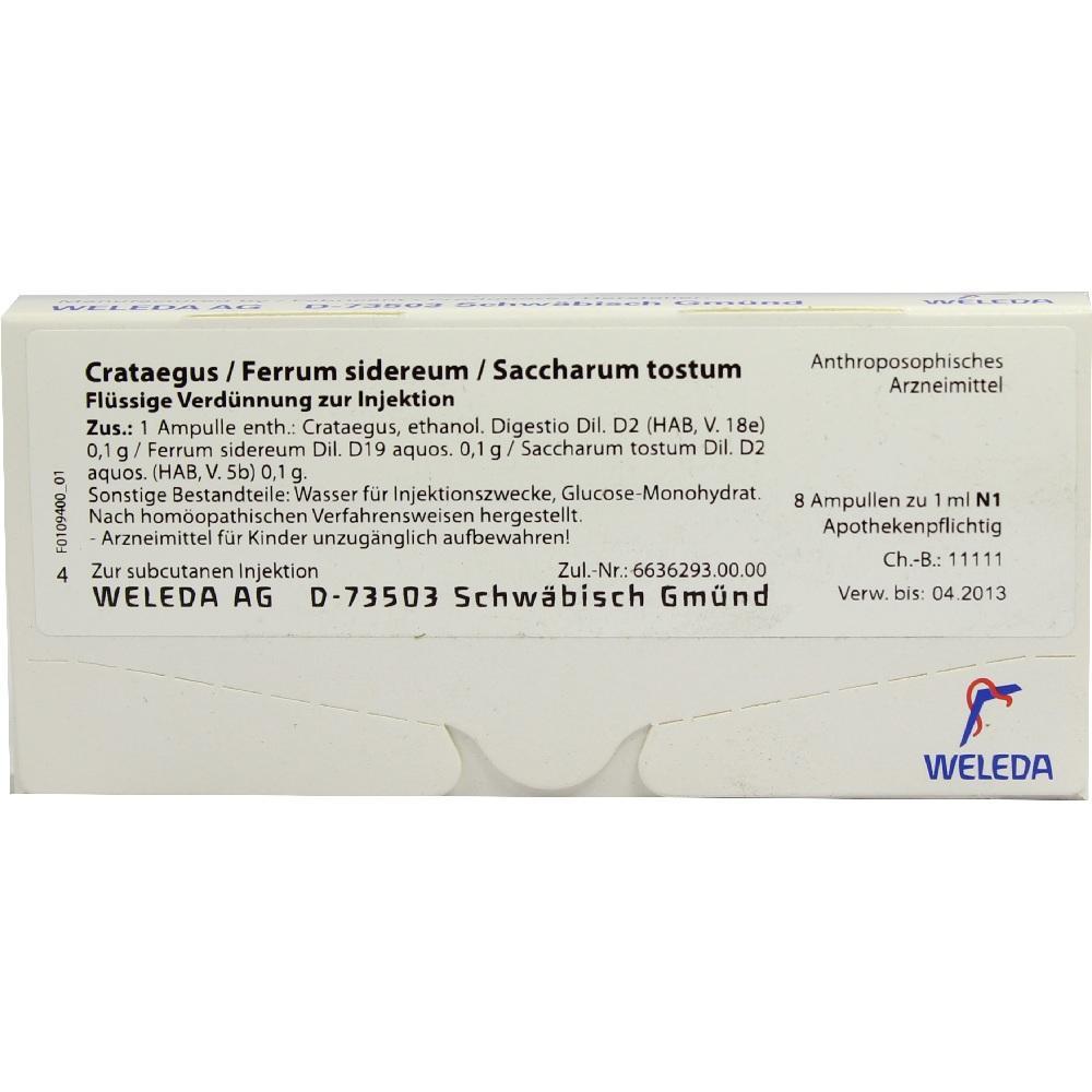 Wei&szlig;e Arzneimittelverpackung mit Text und Weleda-Logo.