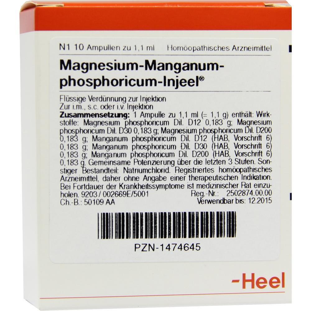 Eine Packung hom&ouml;opathischer Ampullen mit Magnesium und Mangan.