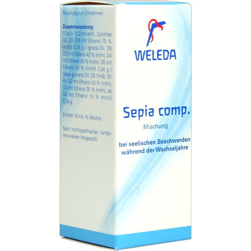 Schachtel von Weleda mit hom&ouml;opathischer Mischung f&uuml;r seelische Beschwerden in den Wechseljahren.
