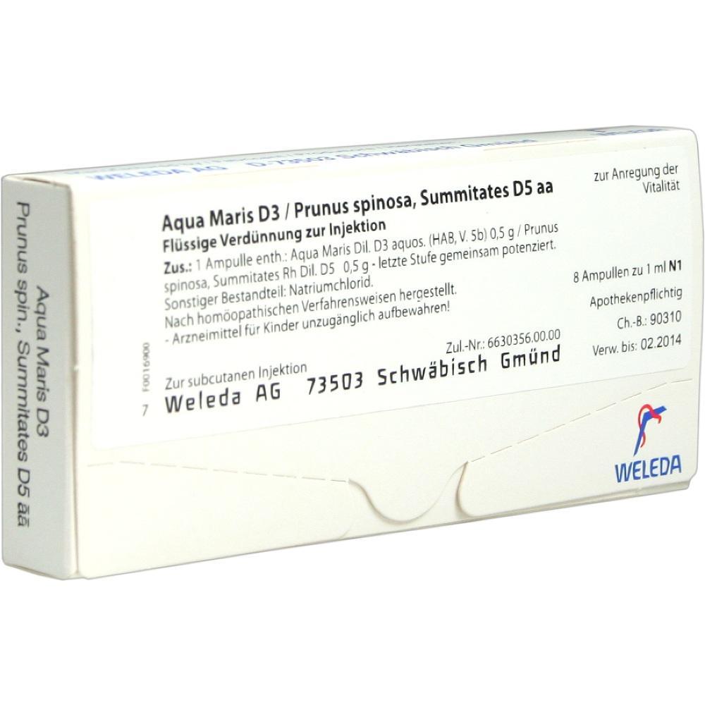 Verpackung einer Weleda-Injektionsl&ouml;sung mit hom&ouml;opathischen Mitteln.