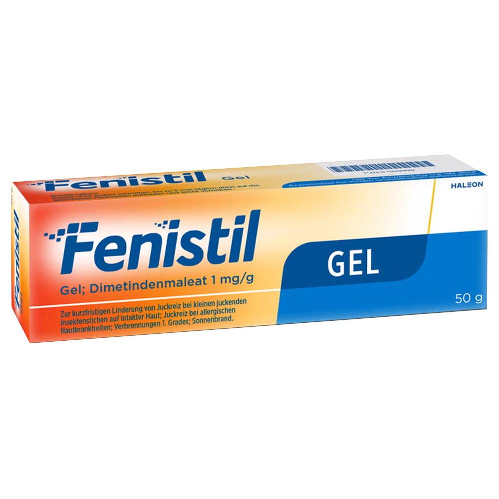 Eine Fenistil-Gel-Packung gegen Juckreiz.