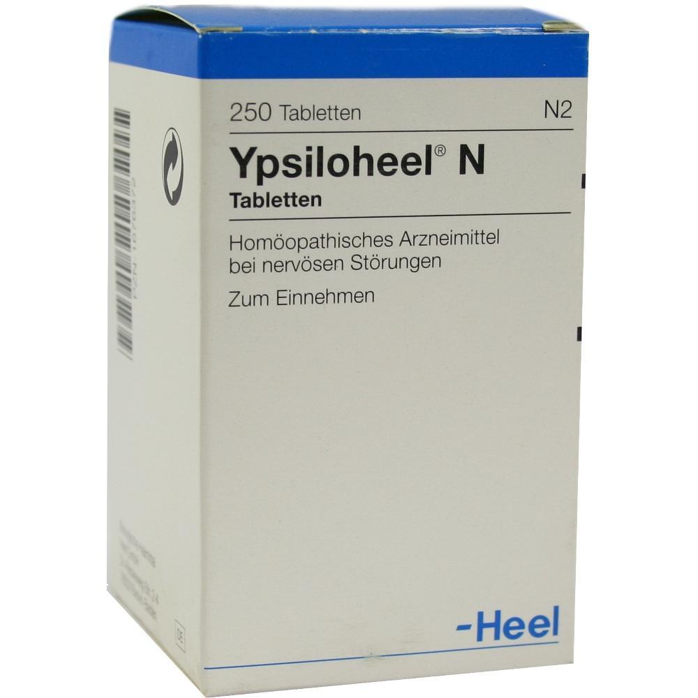 Eine wei&szlig;e Medikamentenverpackung mit der Aufschrift "Ypsiloheel N".