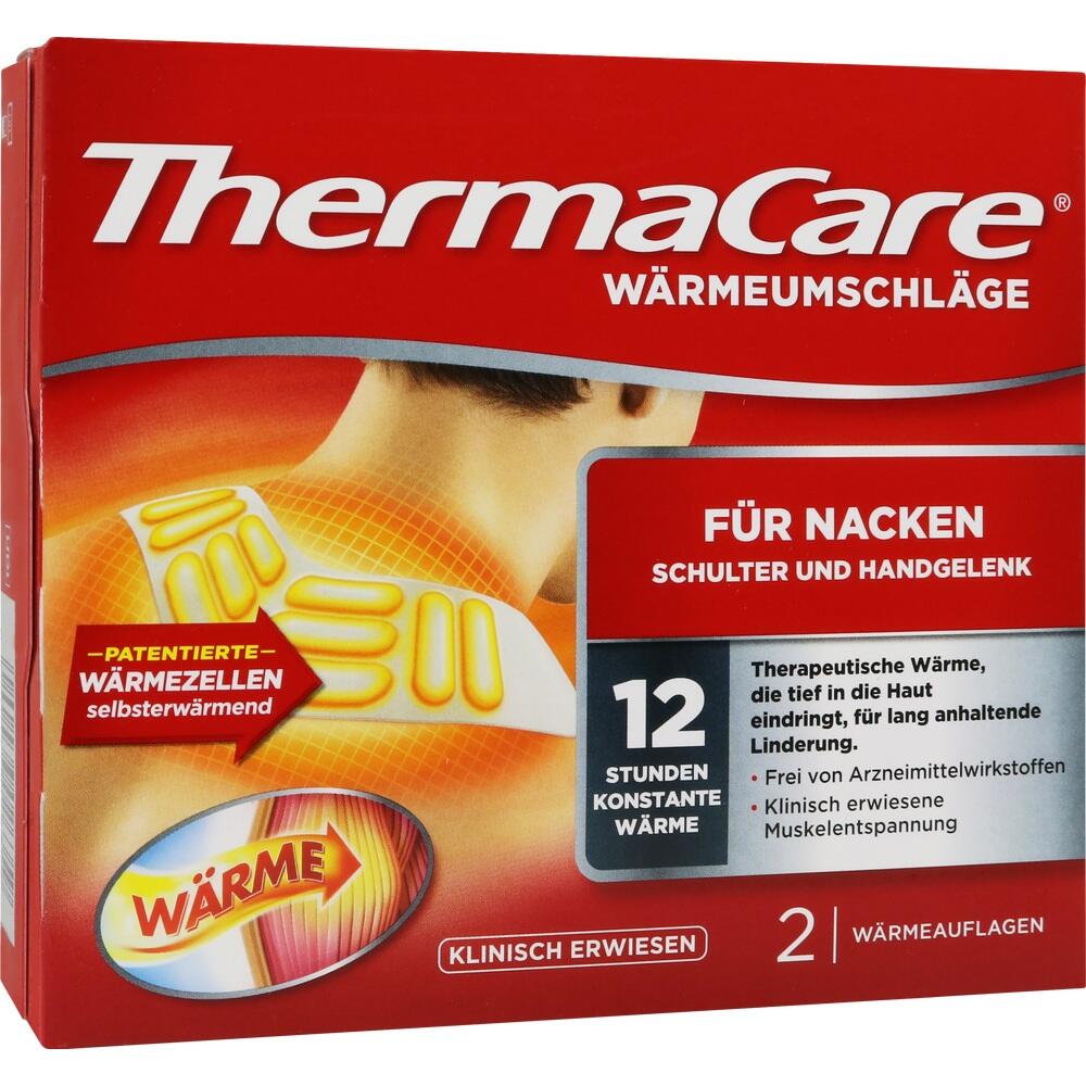 Rote Verpackung mit W&auml;rmepads f&uuml;r Nacken und Schulter zur Schmerzlinderung.