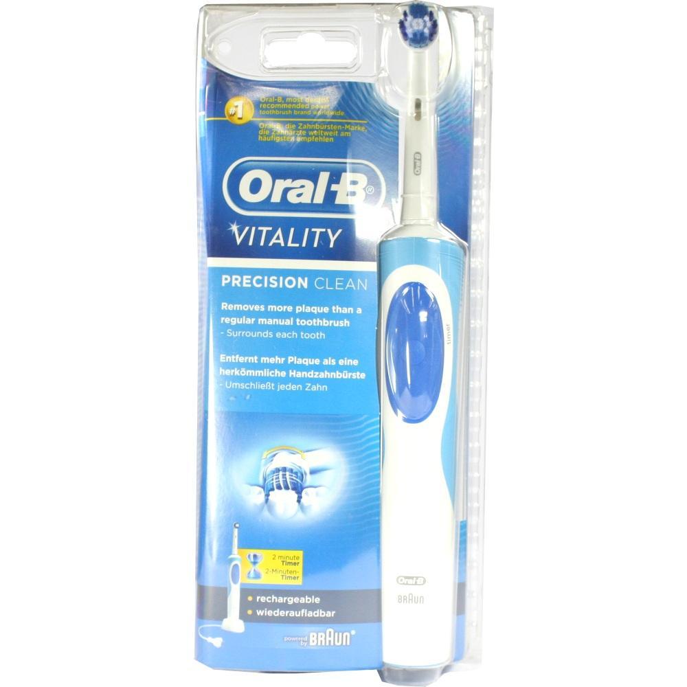 Eine elektrische Zahnb&uuml;rste von Oral-B in einer blauen Verpackung.