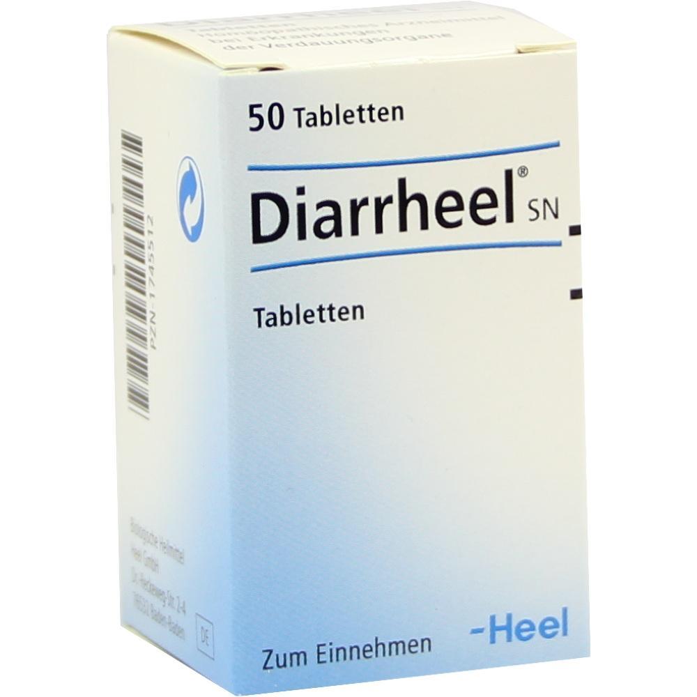 Eine Packung mit Tabletten namens Diarrheel zum Einnehmen.
