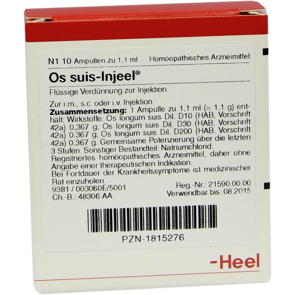 Verpackung eines hom&ouml;opathischen Arzneimittels mit Details zur Zusammensetzung.