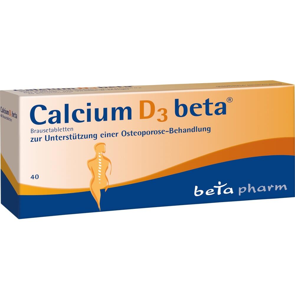 Verpackung von Calcium D3 Brausetabletten zur Unterst&uuml;tzung bei Osteoporose.