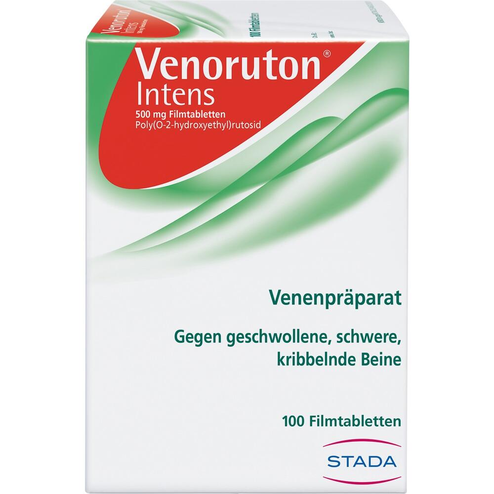 Verpackung von Venoruton Intens Tabletten gegen geschwollene Beine.