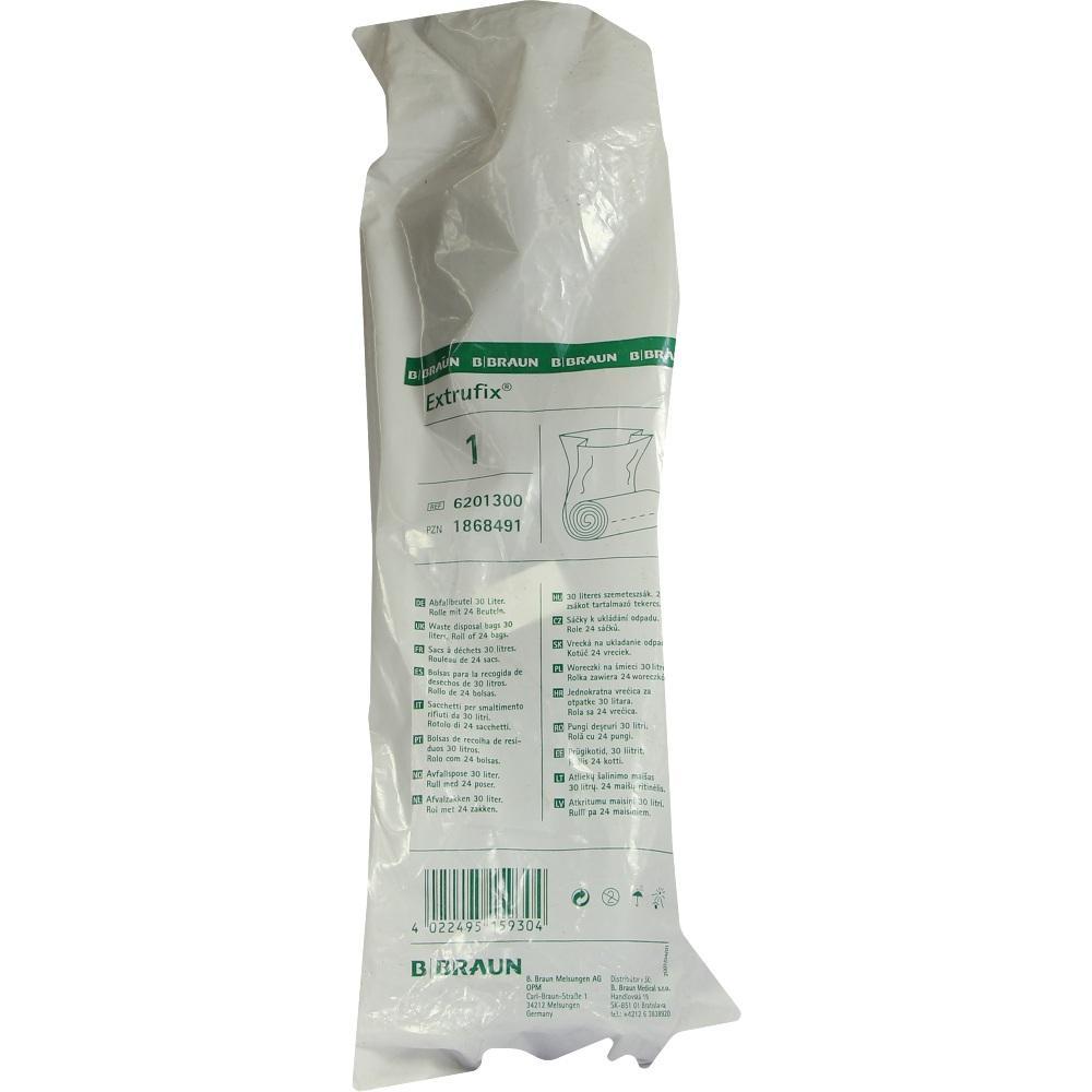 Plastikverpackung mit beschriftetem Etikett und aufgedruckten Symbolen.