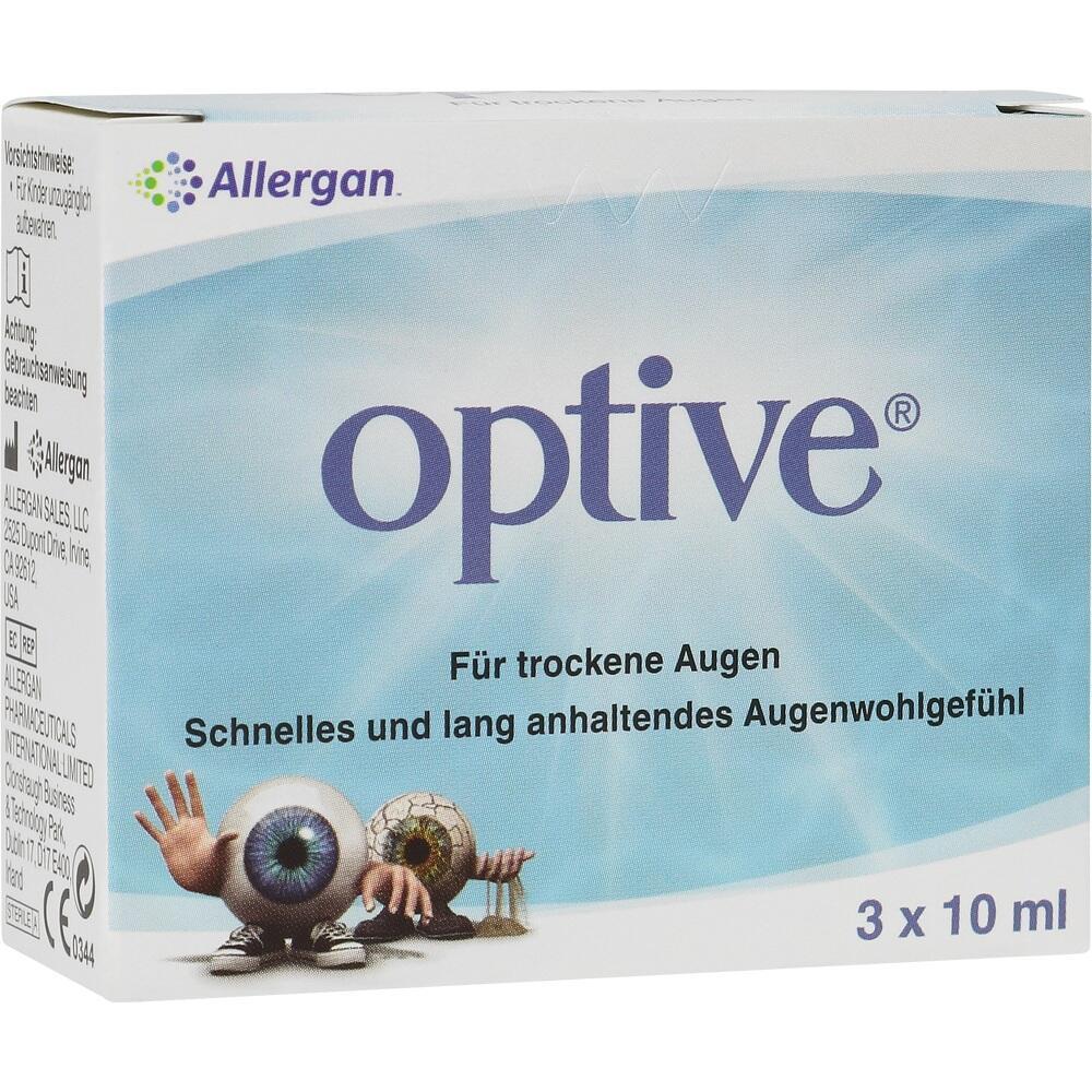 Optive Augentropfen-Packung f&uuml;r trockene Augen, sorgt f&uuml;r langanhaltendes Wohlgef&uuml;hl.