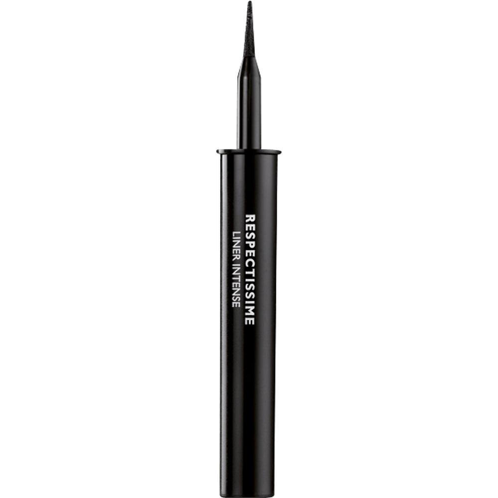 Ein schwarzer Eyeliner-Stift mit feiner Spitze und Text darauf.