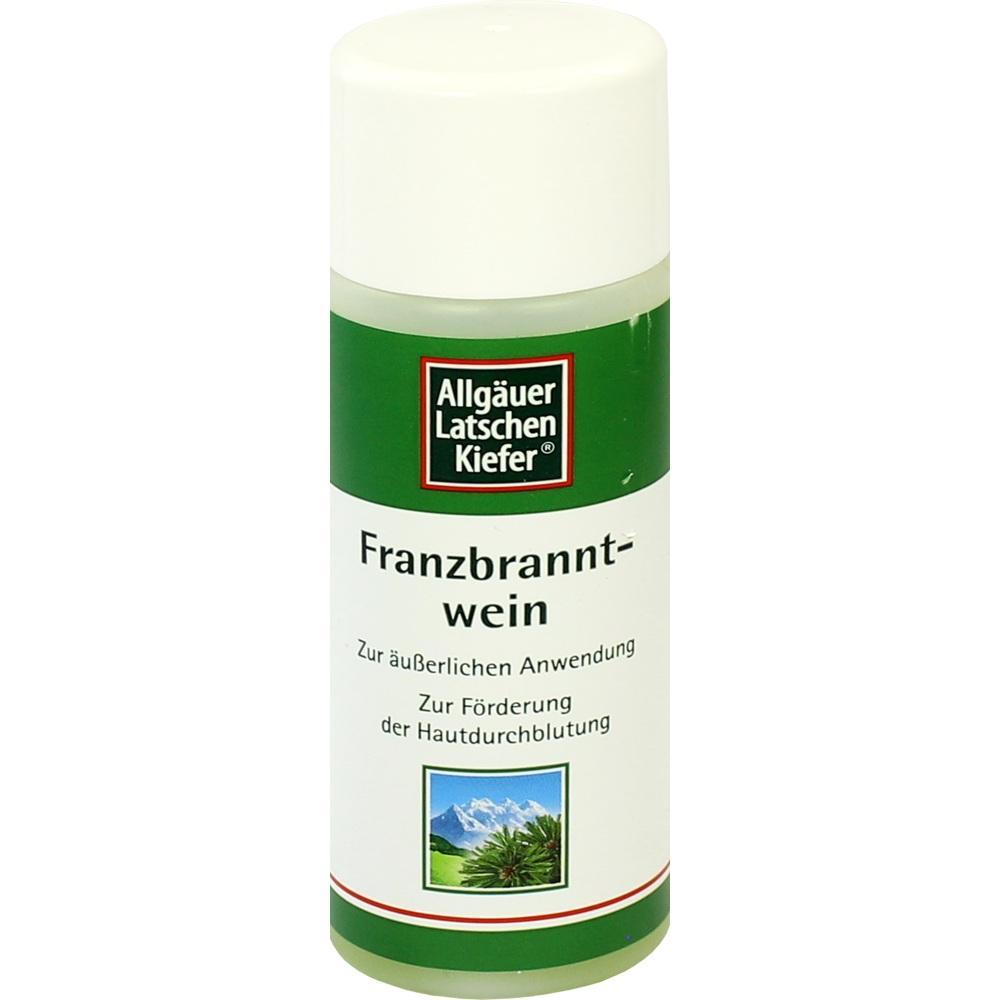 Eine Flasche Franzbranntwein zur Förderung der Hautdurchblutung.