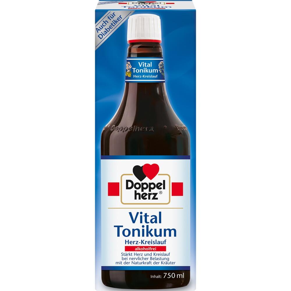Braune Flasche von Doppelherz Vital Tonikum f&uuml;r Herz und Kreislauf, alkoholfrei, 750 ml.