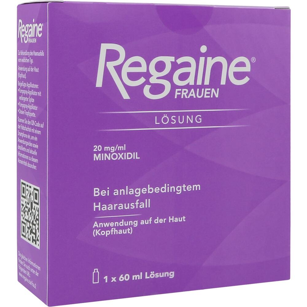Lila Verpackung von Regaine f&uuml;r Frauen gegen Haarausfall.