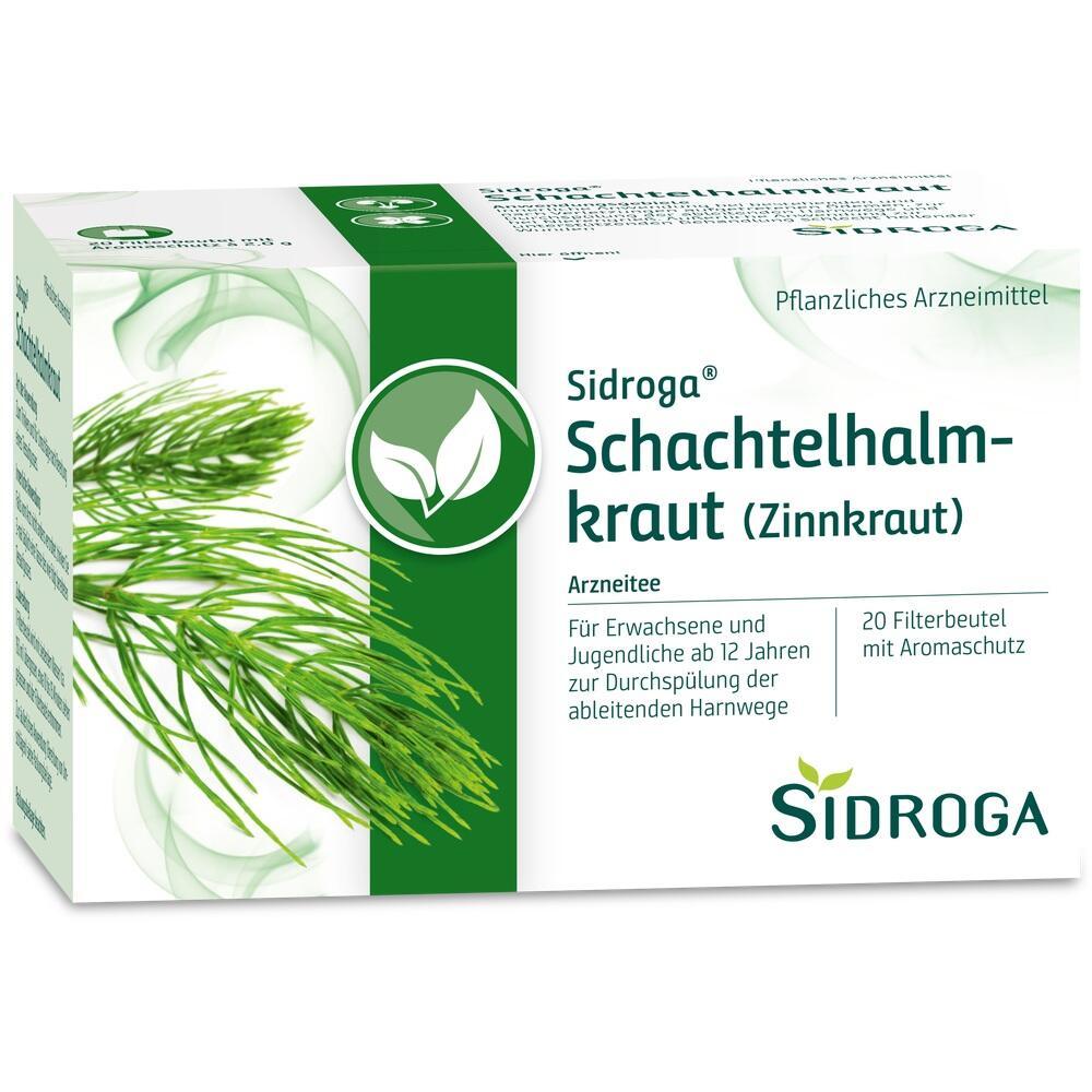 Gr&uuml;ne Verpackung von Schachtelhalmtee, pflanzliches Arzneimittel von Sidroga.