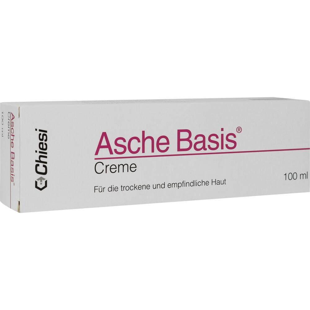 Weiße Verpackung der Asche Basis Creme für trockene Haut, 100 ml.