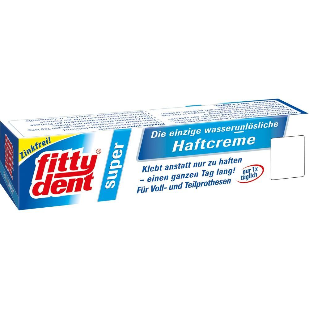 Verpackung einer zinkfreien Haftcreme für Prothesen mit langer Haltedauer.