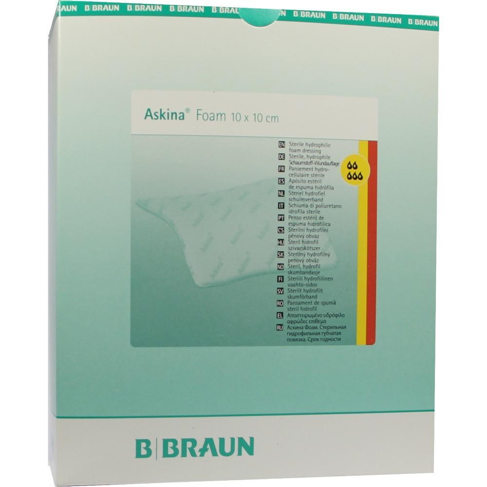 Die Verpackung zeigt einen sterilen Schaumverband von B. Braun.
