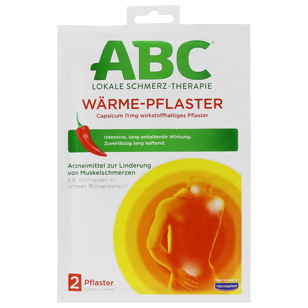 Eine Packung ABC-W&auml;rme-Pflaster zur Linderung von Muskelschmerzen.