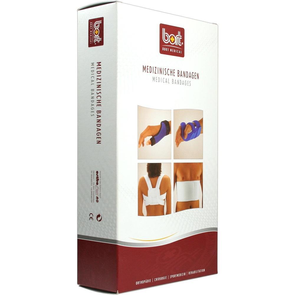 Eine Verpackung f&uuml;r medizinische Bandagen mit Fotos von Anwendungsbeispielen.